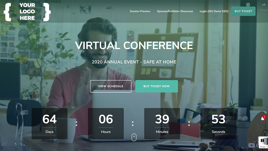 Your virtual event website