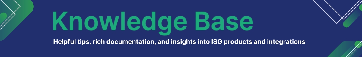 Knowledge Base Help from ISG Banner