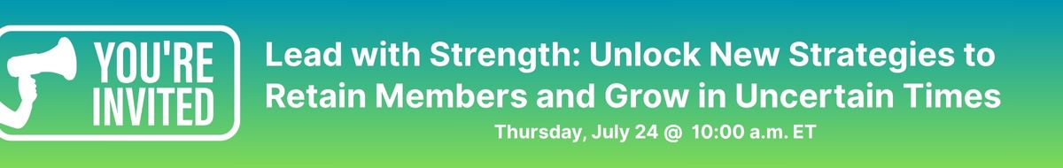 Banner invitation for Lead With Strength Stategy
