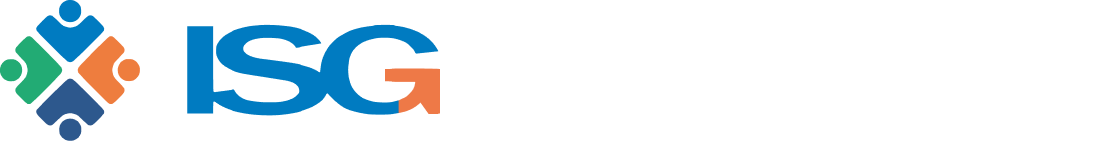ISG Solutions Logo with White Text